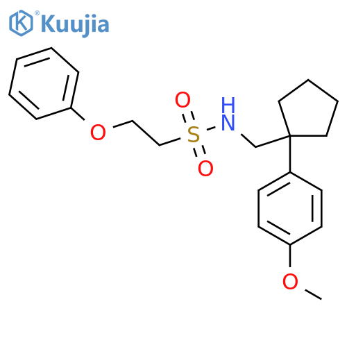 N-{1-(4-methoxyphenyl)cyclopentylmethyl}-2-phenoxyethane-1-sulfonamide structure