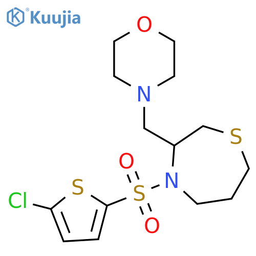 4-[(5-chlorothiophen-2-yl)sulfonyl]-3-[(morpholin-4-yl)methyl]-1,4-thiazepane structure