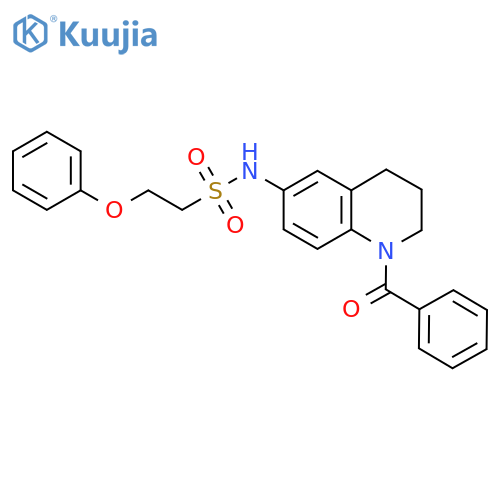 N-(1-benzoyl-1,2,3,4-tetrahydroquinolin-6-yl)-2-phenoxyethane-1-sulfonamide structure