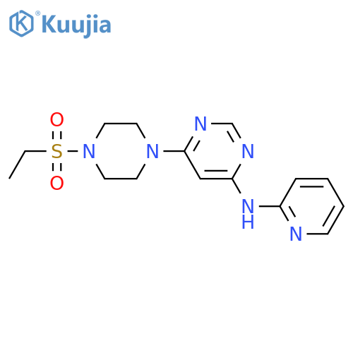 6-[4-(ethanesulfonyl)piperazin-1-yl]-N-(pyridin-2-yl)pyrimidin-4-amine structure