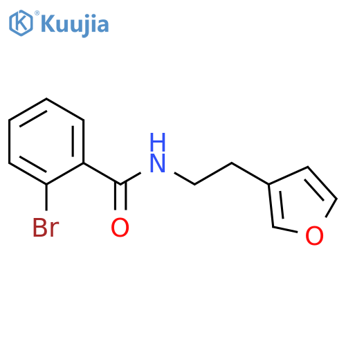 2-bromo-N-[2-(furan-3-yl)ethyl]benzamide structure