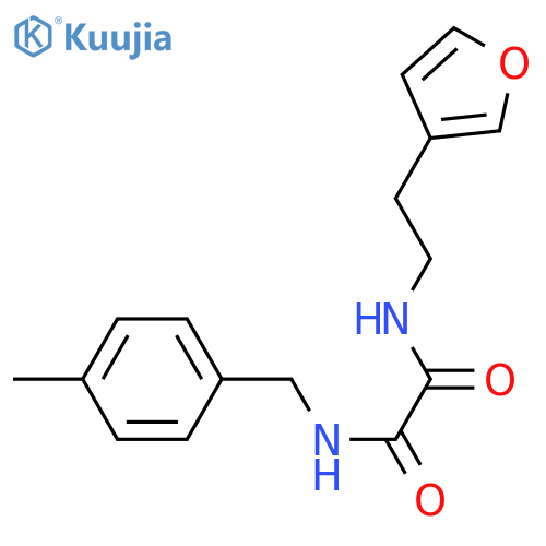 N-[2-(furan-3-yl)ethyl]-N'-[(4-methylphenyl)methyl]ethanediamide structure