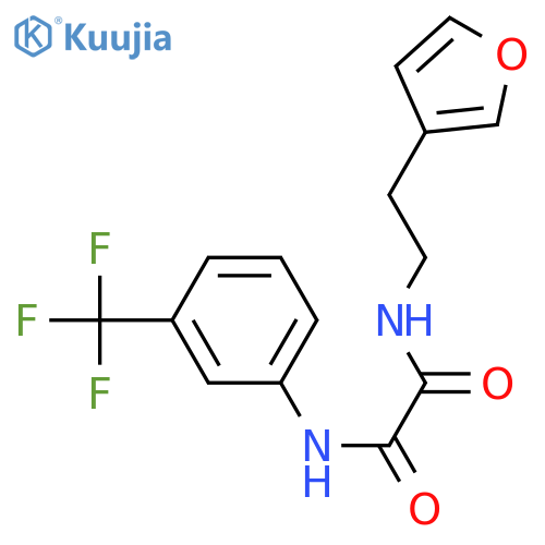 N-[2-(furan-3-yl)ethyl]-N'-[3-(trifluoromethyl)phenyl]ethanediamide structure