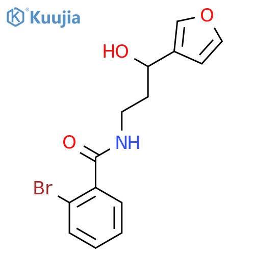 2-bromo-N-3-(furan-3-yl)-3-hydroxypropylbenzamide structure