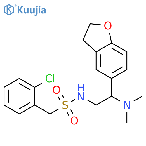 1-(2-chlorophenyl)-N-[2-(2,3-dihydro-1-benzofuran-5-yl)-2-(dimethylamino)ethyl]methanesulfonamide structure