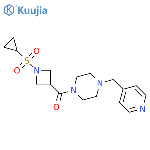 1-1-(cyclopropanesulfonyl)azetidine-3-carbonyl-4-(pyridin-4-yl)methylpiperazine structure