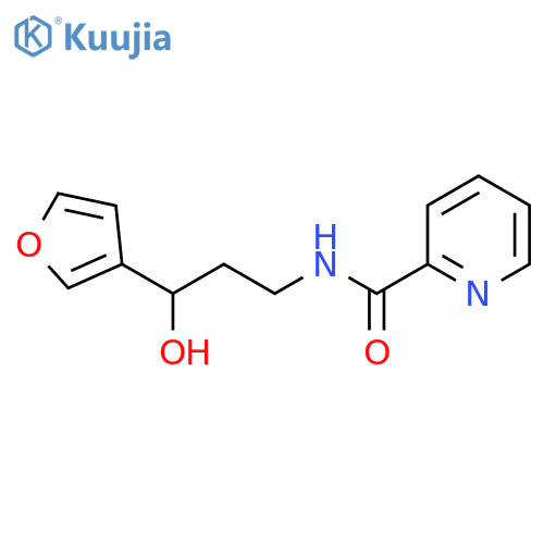 N-3-(furan-3-yl)-3-hydroxypropylpyridine-2-carboxamide structure