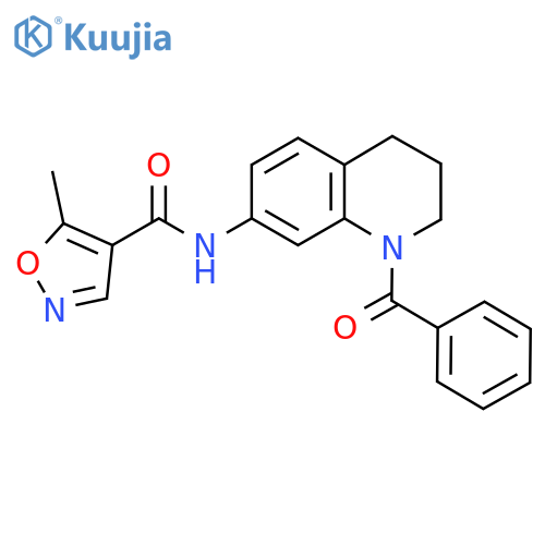 N-(1-benzoyl-1,2,3,4-tetrahydroquinolin-7-yl)-5-methyl-1,2-oxazole-4-carboxamide structure