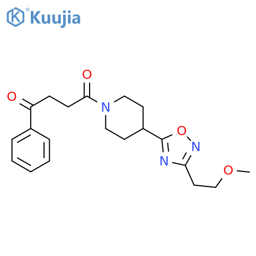 1-{4-[3-(2-methoxyethyl)-1,2,4-oxadiazol-5-yl]piperidin-1-yl}-4-phenylbutane-1,4-dione structure
