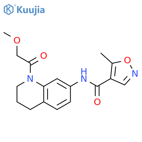 N-1-(2-methoxyacetyl)-1,2,3,4-tetrahydroquinolin-7-yl-5-methyl-1,2-oxazole-4-carboxamide structure