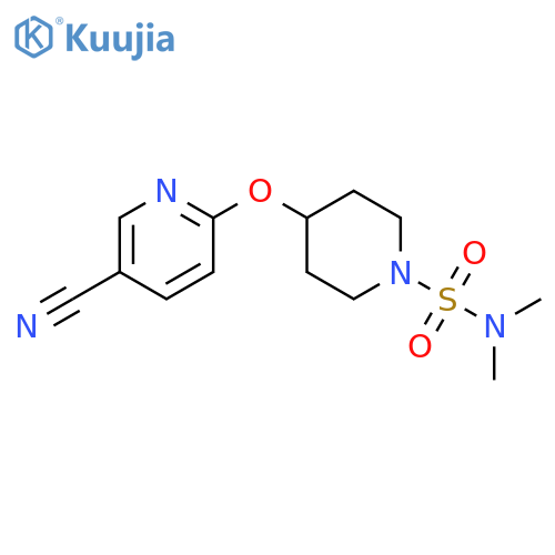 4-[(5-cyanopyridin-2-yl)oxy]-N,N-dimethylpiperidine-1-sulfonamide structure