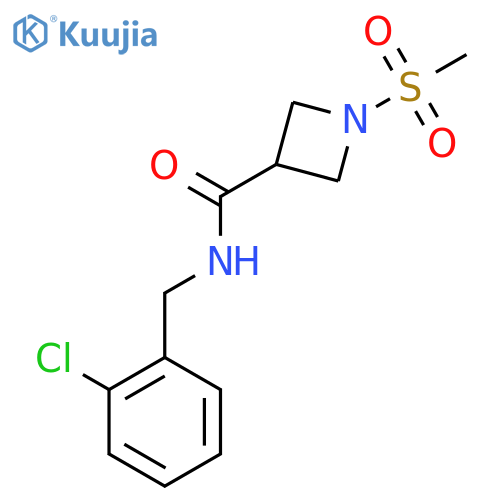 N-(2-chlorophenyl)methyl-1-methanesulfonylazetidine-3-carboxamide structure