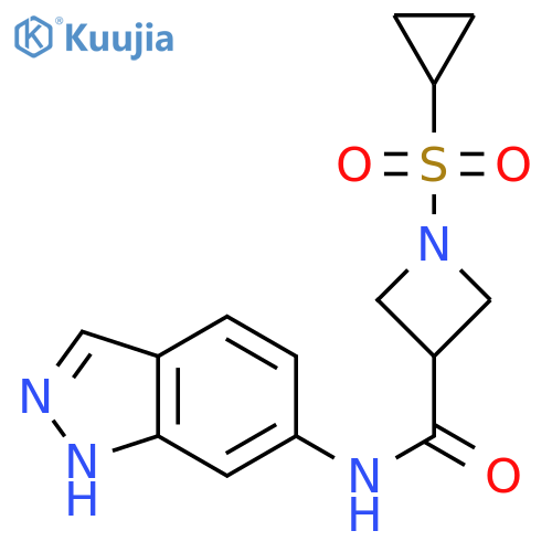 1-(cyclopropanesulfonyl)-N-(1H-indazol-6-yl)azetidine-3-carboxamide structure