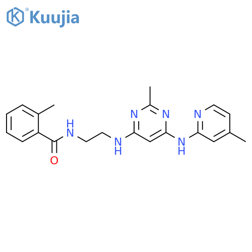 2-methyl-N-[2-({2-methyl-6-[(4-methylpyridin-2-yl)amino]pyrimidin-4-yl}amino)ethyl]benzamide structure