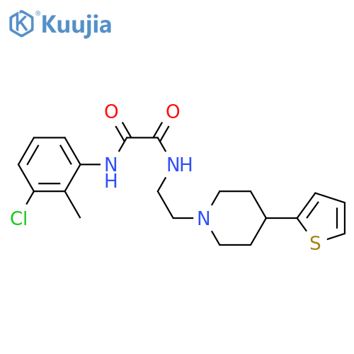 N-(3-chloro-2-methylphenyl)-N'-{2-4-(thiophen-2-yl)piperidin-1-ylethyl}ethanediamide structure