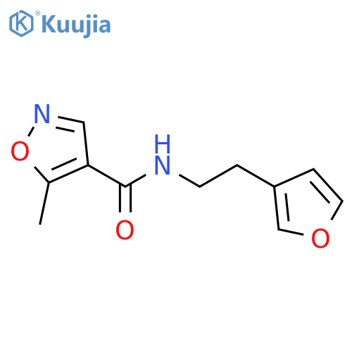 N-[2-(furan-3-yl)ethyl]-5-methyl-1,2-oxazole-4-carboxamide structure