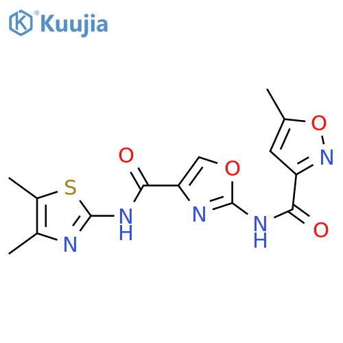 N-(4,5-dimethyl-1,3-thiazol-2-yl)-2-(5-methyl-1,2-oxazole-3-amido)-1,3-oxazole-4-carboxamide structure