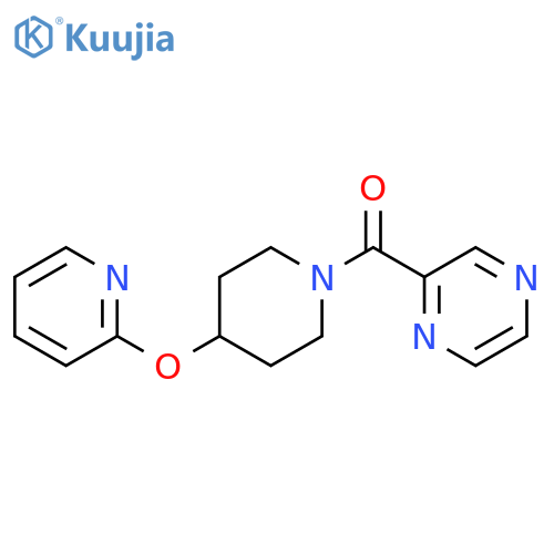 2-[4-(pyridin-2-yloxy)piperidine-1-carbonyl]pyrazine structure