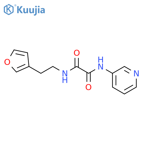 N-[2-(furan-3-yl)ethyl]-N'-(pyridin-3-yl)ethanediamide structure
