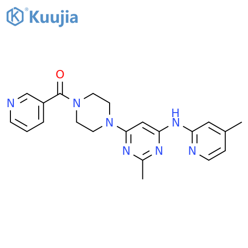 2-methyl-N-(4-methylpyridin-2-yl)-6-[4-(pyridine-3-carbonyl)piperazin-1-yl]pyrimidin-4-amine structure