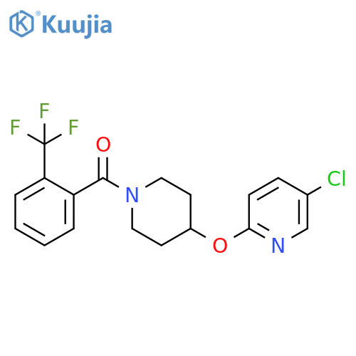 5-chloro-2-({1-[2-(trifluoromethyl)benzoyl]piperidin-4-yl}oxy)pyridine structure