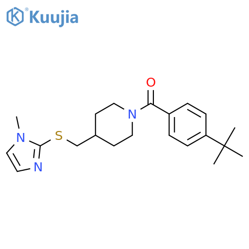 1-(4-tert-butylbenzoyl)-4-{[(1-methyl-1H-imidazol-2-yl)sulfanyl]methyl}piperidine structure