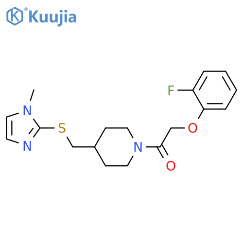 2-(2-fluorophenoxy)-1-(4-{[(1-methyl-1H-imidazol-2-yl)sulfanyl]methyl}piperidin-1-yl)ethan-1-one structure