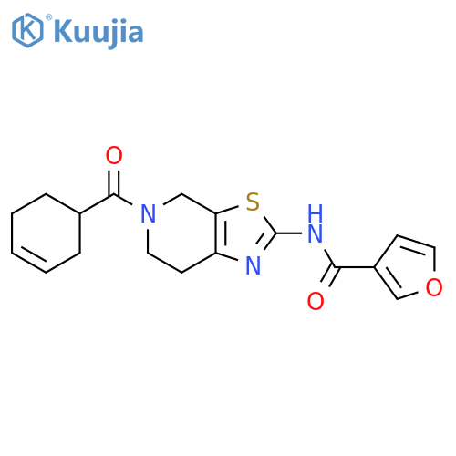 N-5-(cyclohex-3-ene-1-carbonyl)-4H,5H,6H,7H-1,3thiazolo5,4-cpyridin-2-ylfuran-3-carboxamide structure
