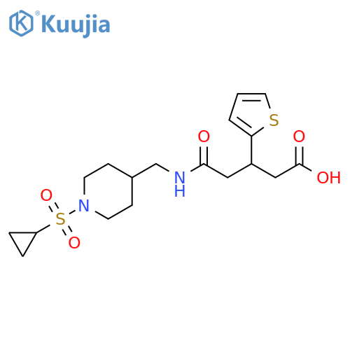 4-({[1-(cyclopropanesulfonyl)piperidin-4-yl]methyl}carbamoyl)-3-(thiophen-2-yl)butanoic acid structure