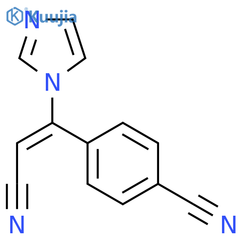 Benzonitrile, 4-[2-cyano-1-(1H-imidazol-1-yl)ethenyl]- structure