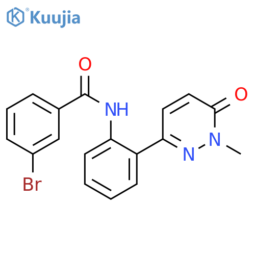3-bromo-N-2-(1-methyl-6-oxo-1,6-dihydropyridazin-3-yl)phenylbenzamide structure