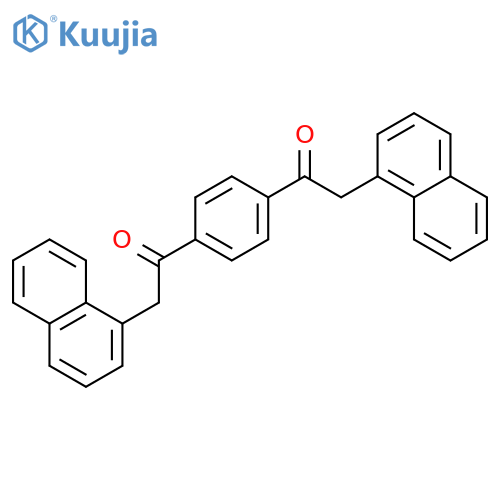 Ethanone, 1,1'-(1,4-phenylene)bis[2-(1-naphthalenyl)- structure