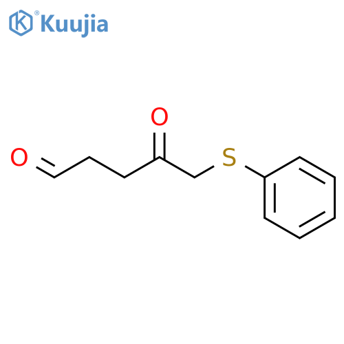 Pentanal, 4-oxo-5-(phenylthio)- structure