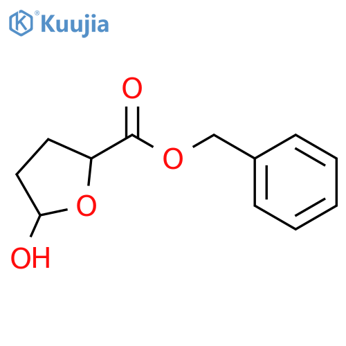 2-Furancarboxylic acid, tetrahydro-5-hydroxy-, phenylmethyl ester, (2R,5S)- structure