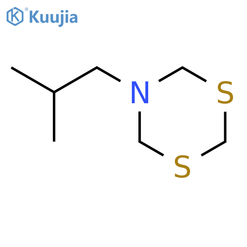 4H-1,3,5-Dithiazine, dihydro-5-(2-methylpropyl)- structure