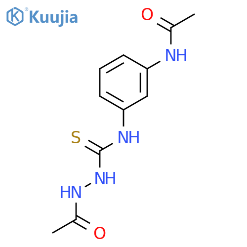 Acetic acid, 2-[[[3-(acetylamino)phenyl]amino]thioxomethyl]hydrazide structure