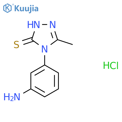 4-(3-Aminophenyl)-5-methyl-4H-1,2,4-triazole-3-thiol hydrochloride structure