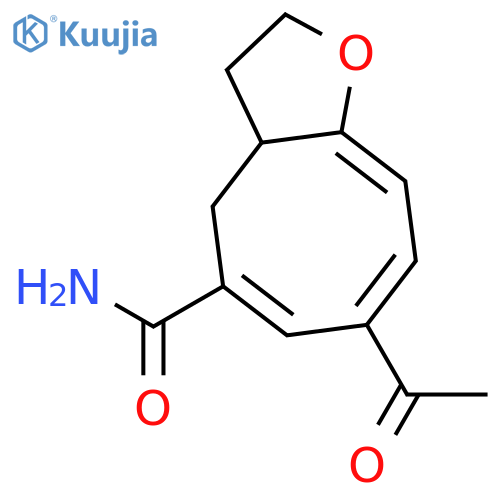 Cycloocta[b]furan-5-carboxamide, 7-acetyl-2,3,3a,4-tetrahydro- structure