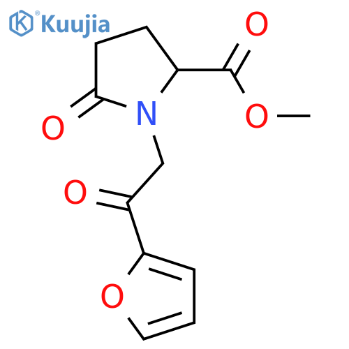1-[2-(2-Furanyl)-2-oxoethyl]-5-oxo-2-pyrrolidinecarboxylic acid; (S)-form, Me ester structure