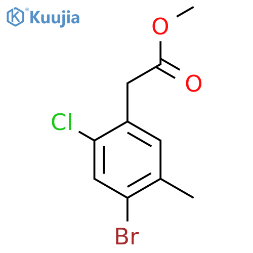 Methyl (4-bromo-2-chloro-5-methylphenyl)acetate structure