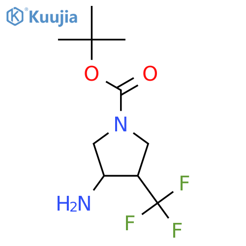 tert-butyl (3R,4S)-3-amino-4-(trifluoromethyl)pyrrolidine-1-carboxylate structure