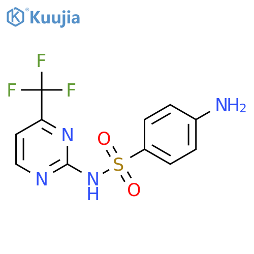 4-amino-N-4-(trifluoromethyl)pyrimidin-2-ylbenzene-1-sulfonamide structure