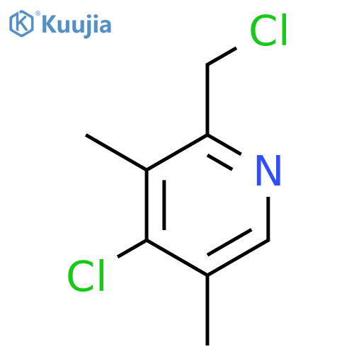 4-Chloro-2-(chloromethyl)-3,5-dimethylpyridine structure