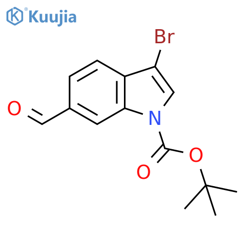 tert-Butyl 3-bromo-6-formyl-1H-indole-1-carboxylate structure