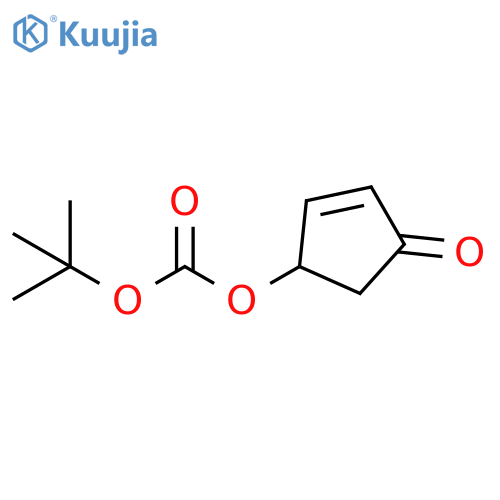 Carbonic acid, 1,1-dimethylethyl 4-oxo-2-cyclopenten-1-yl ester structure