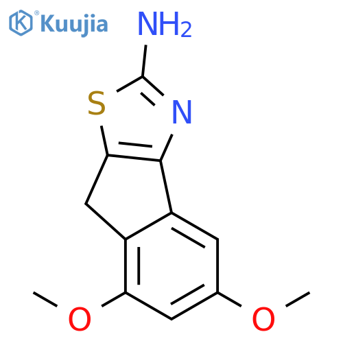 8H-Indeno[1,2-d]thiazol-2-amine, 5,7-dimethoxy- structure
