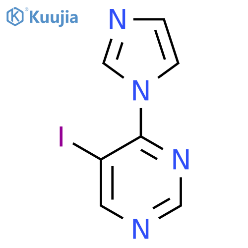 4-(1H-Imidazol-1-yl)-5-iodopyrimidine structure