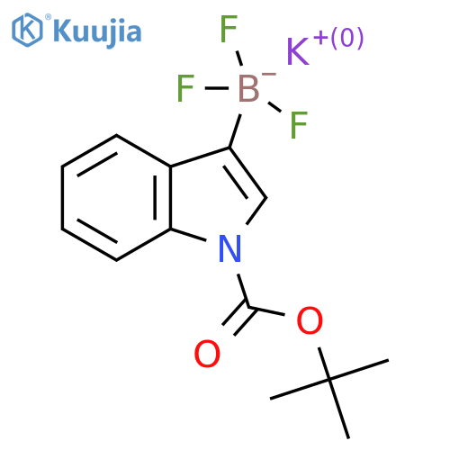 Potassium (1-(tert-butoxycarbonyl)-1H-indol-3-yl)trifluoroborate structure