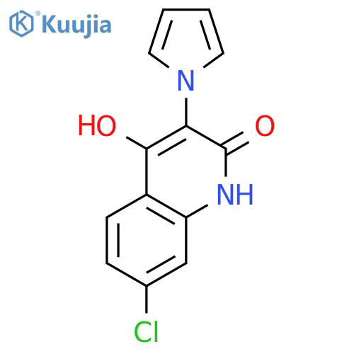 2(1H)-Quinolinone, 7-chloro-4-hydroxy-3-(1H-pyrrol-1-yl)- structure