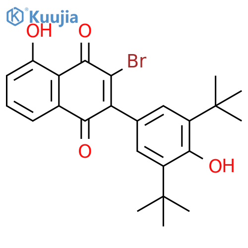 1,4-Naphthalenedione, 2-[3,5-bis(1,1-dimethylethyl)-4-hydroxyphenyl]-3-bromo-5-hydroxy- structure